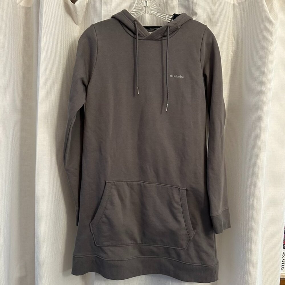 Columbia Burr Trail Long Hoodie, size Medium, Gray, Excellent Condition